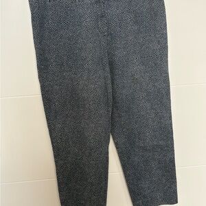 Loft Julie The Rivera Pant Gray and White Mini Dot  Pants